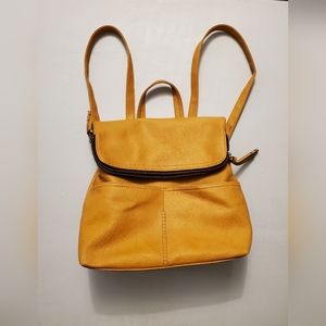 YELLOW Leather BackPack